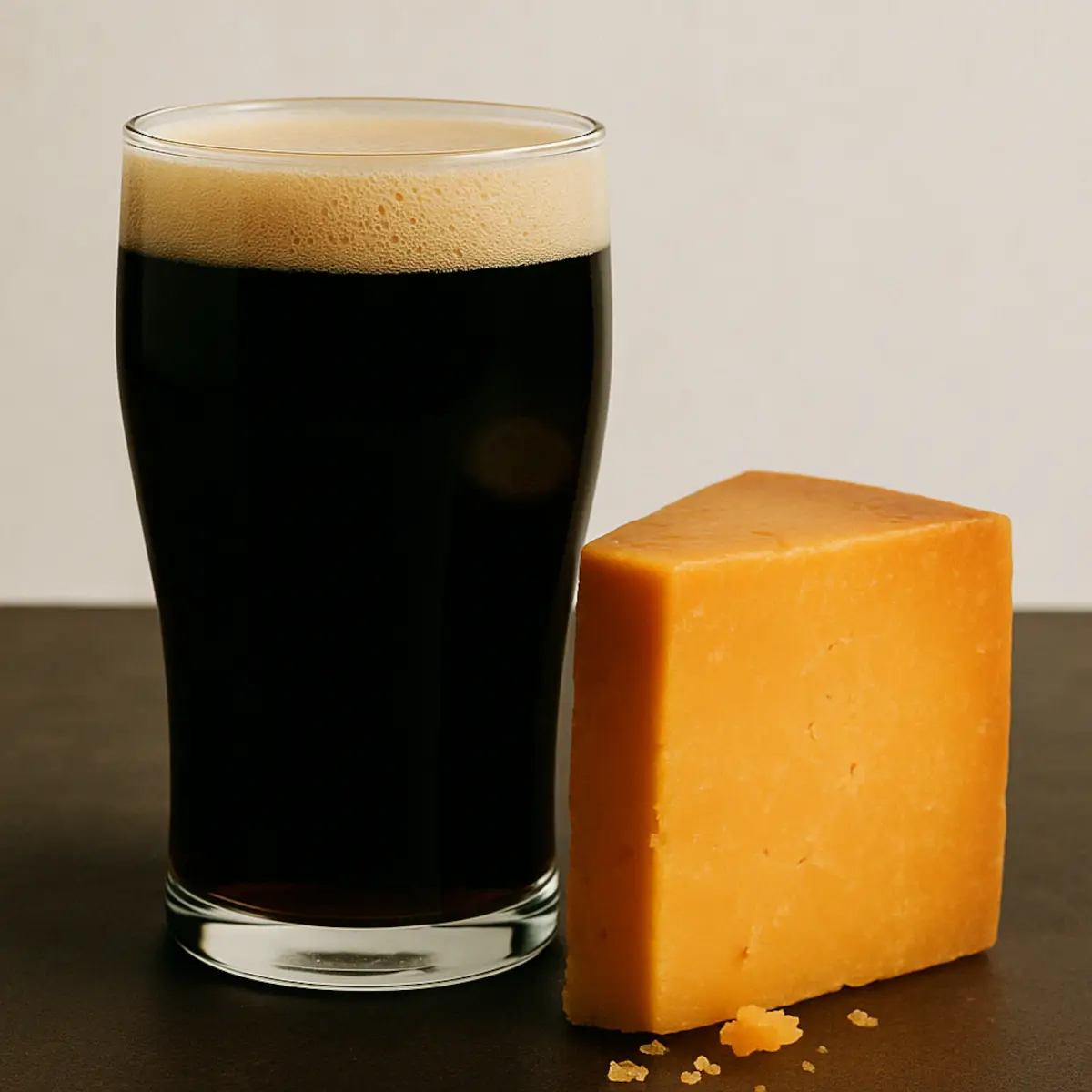 Craft Beer and Cheese Pairings You Need to Try - Stout and aged cheddar pairing – perfect match for dark beer lovers