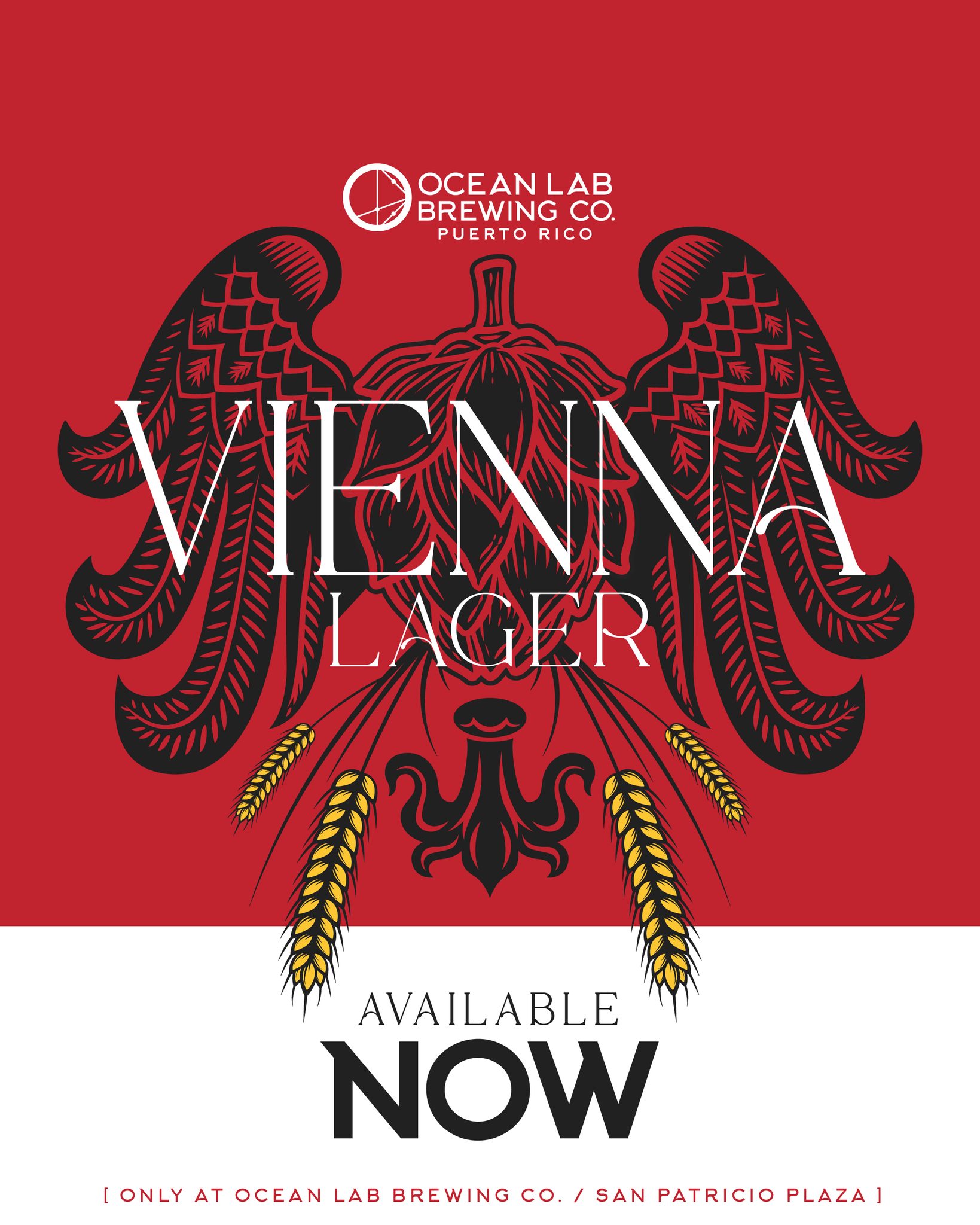 Now Pouring at Ocean Lab San Patricio: Ocean Vienna Lager