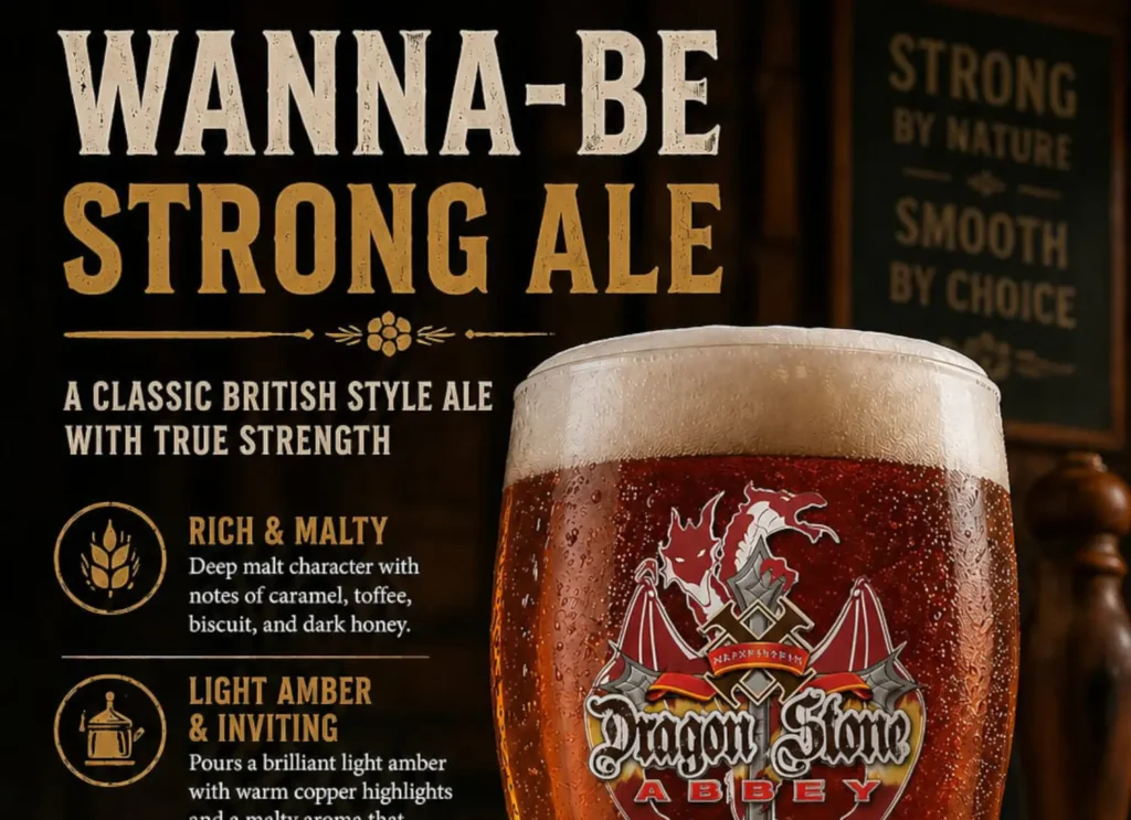 New Beer Release: Dragon Stone Abbey’s Wanna-Be Strong Ale