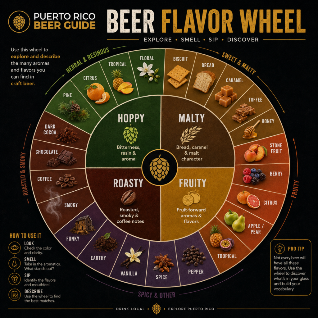Beer Flavor Wheel and Beer Terms Explained