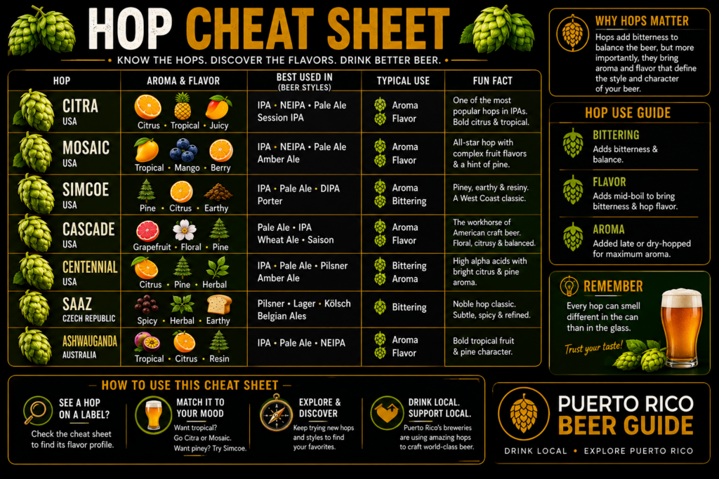 Hop Cheat Sheet - Beer Terms Explained