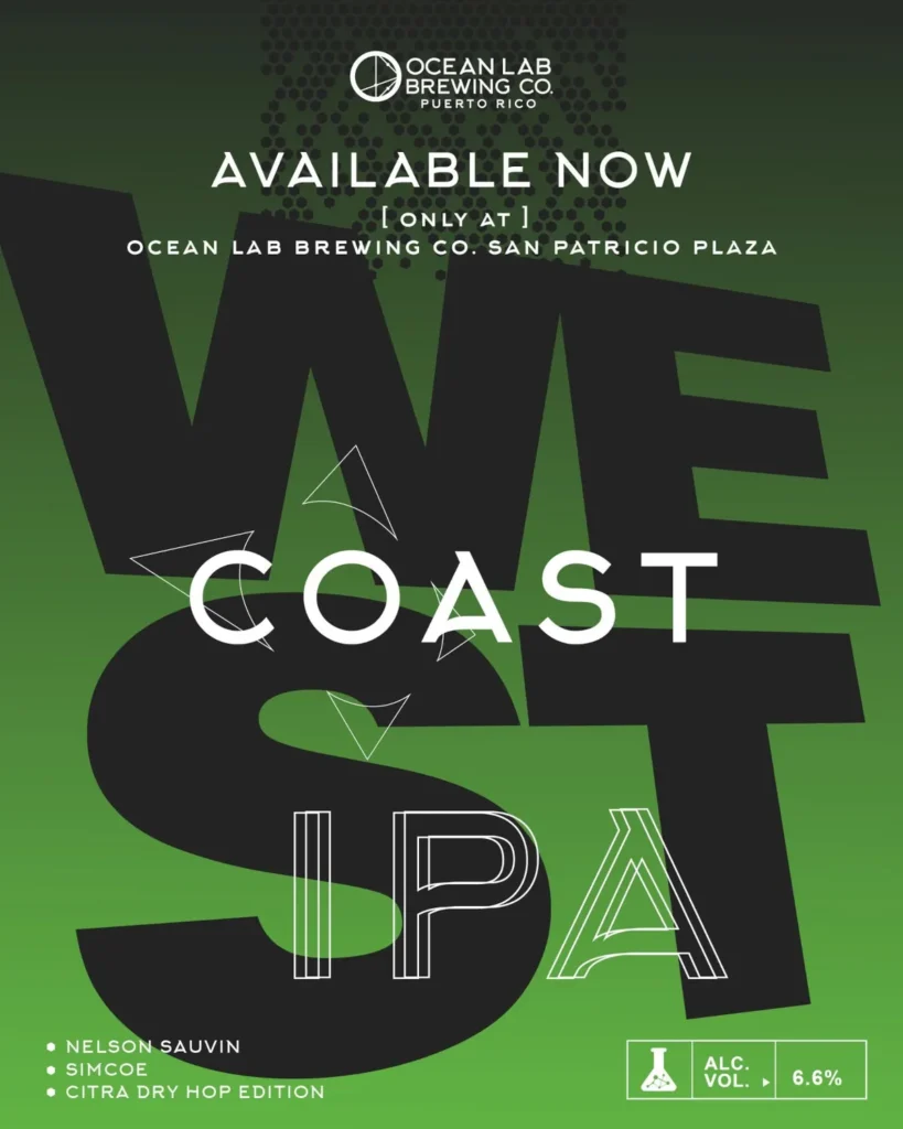 Ocean West Coast IPA Pouring Now At Ocean Lab